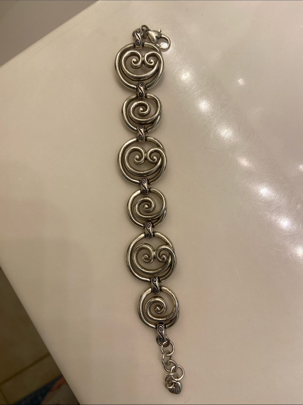 Brighton Silver Swirl Link Bracelet